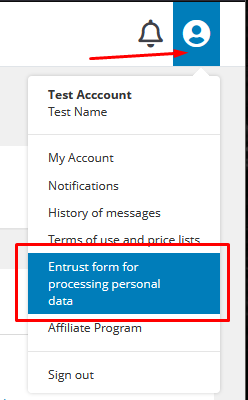 Personal Data Processing Delegation Form