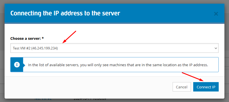 Switching IP Address from One Server to Another